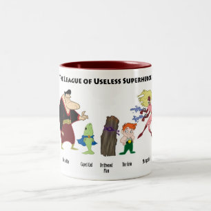 De Café Em Dois Tons Caneca inútil dos super-herói