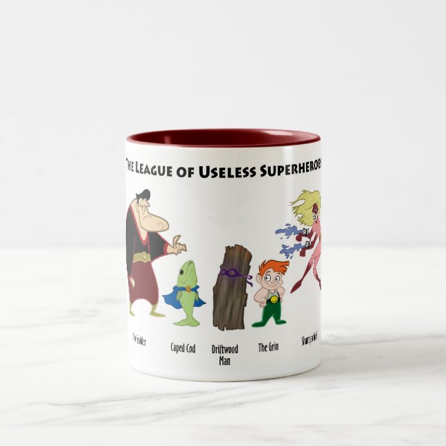 De Café Em Dois Tons Caneca inútil dos super-herói (Centro)