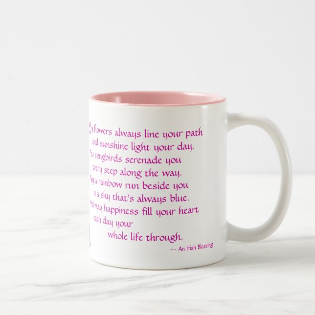 De Café Em Dois Tons Caneca irlandesa da bênção (Direita)