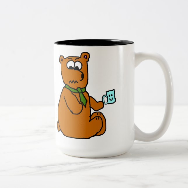 De Café Em Dois Tons Caneca irritada do urso (Direita)