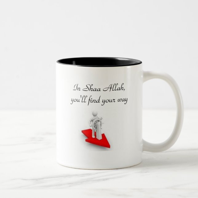 De Café Em Dois Tons Caneca islâmica para a motivação (Direita)