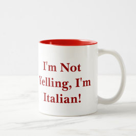 De Café Em Dois Tons Caneca italiana engraçada