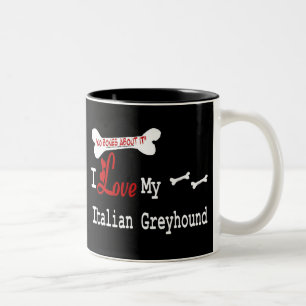 De Café Em Dois Tons Caneca italiana (I Love)