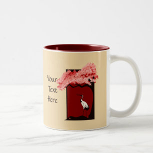 De Café Em Dois Tons Caneca japonesa do guindaste