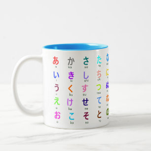 De Café Em Dois Tons Caneca japonesa dos Hiragana