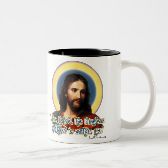 De Café Em Dois Tons Caneca JC01 do Jesus Cristo (Direita)