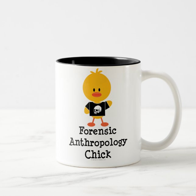 De Café Em Dois Tons Caneca judicial do pintinho da antropologia (Direita)