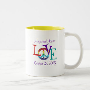 De Café Em Dois Tons Caneca Karate Kat paz e amor