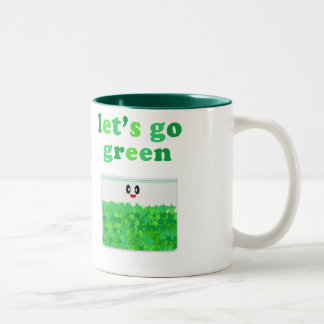 DE CAFÉ EM DOIS TONS CANECA KAWAII VAMOS SER VERDES
