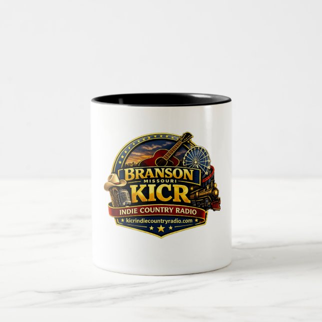 De Café Em Dois Tons caneca KICR Indie Country Radio (Centro)