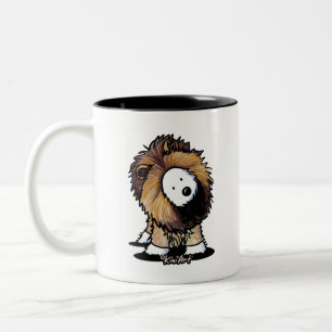 De Café Em Dois Tons Caneca KiniArt Westie Zodíaco LEÃO Leão