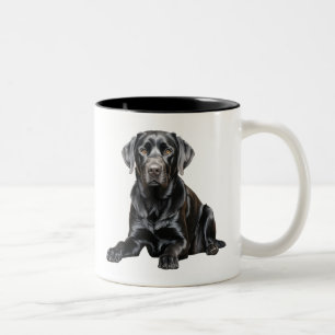 De Café Em Dois Tons Caneca Labrador Preto