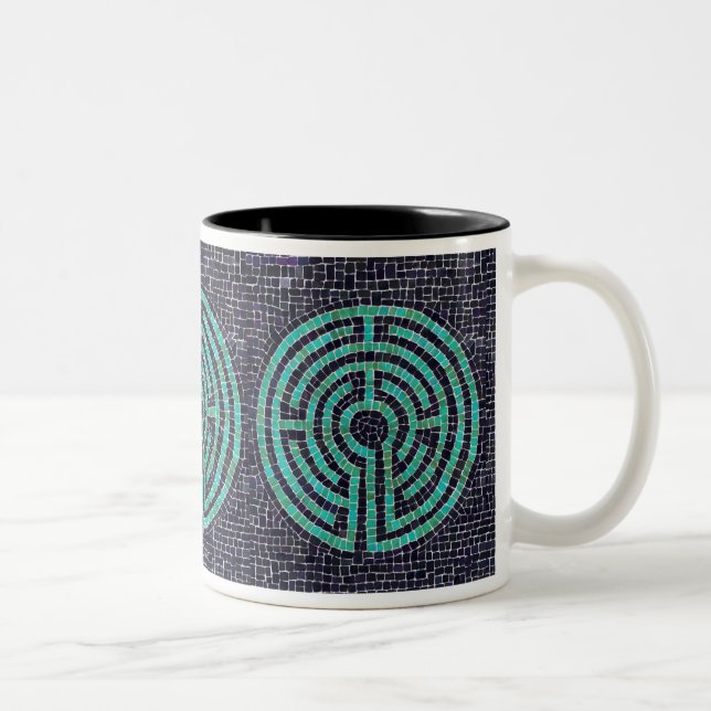 De Café Em Dois Tons Caneca LABYRINTH III Preto Duas-Tons (Direita)