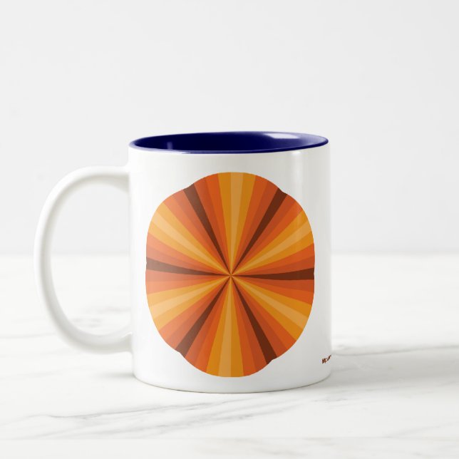 De Café Em Dois Tons Caneca Laranja Ilusão Óptica (Esquerda)