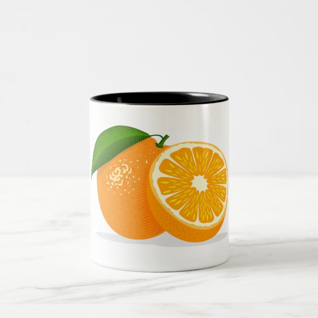 De Café Em Dois Tons Caneca Laranja Vibrante - Ideal para Bebidas Quent (Centro)