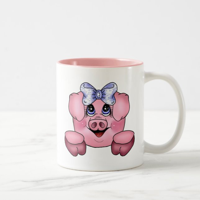 De Café Em Dois Tons Caneca leitão da cara (Direita)
