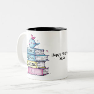 De Café Em Dois Tons Caneca Leitura Ocupada   Introvertido Engraçado 