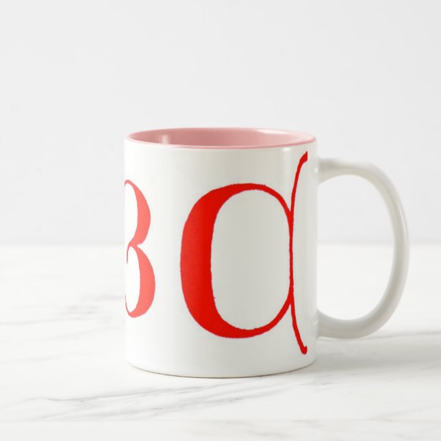 De Café Em Dois Tons Caneca Letras ABC (Direita)