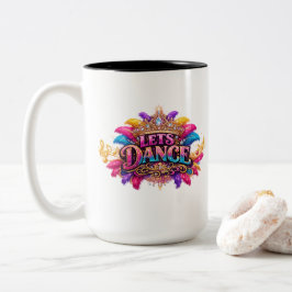 De Café Em Dois Tons Caneca Let's Dance