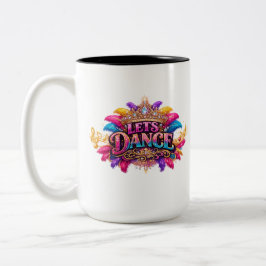 De Café Em Dois Tons Caneca Let's Dance