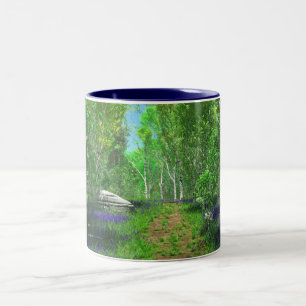 De Café Em Dois Tons Caneca leve do Bluebell