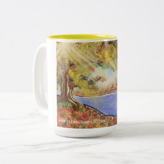 De Café Em Dois Tons Caneca Leve do outono