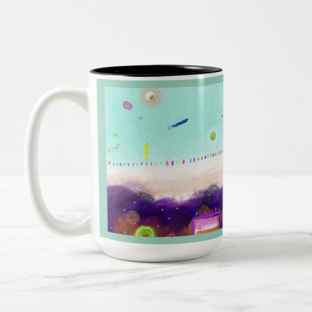 De Café Em Dois Tons Caneca Life Aboard Another Planet (Esquerda)