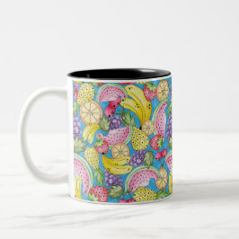 De Café Em Dois Tons Caneca Linha Frutas Fun