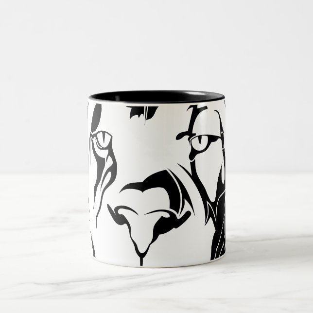 De Café Em Dois Tons Caneca Lion Tribal 002 (Centro)