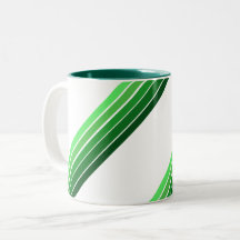 Caneca - Listras Diagonais Verdes