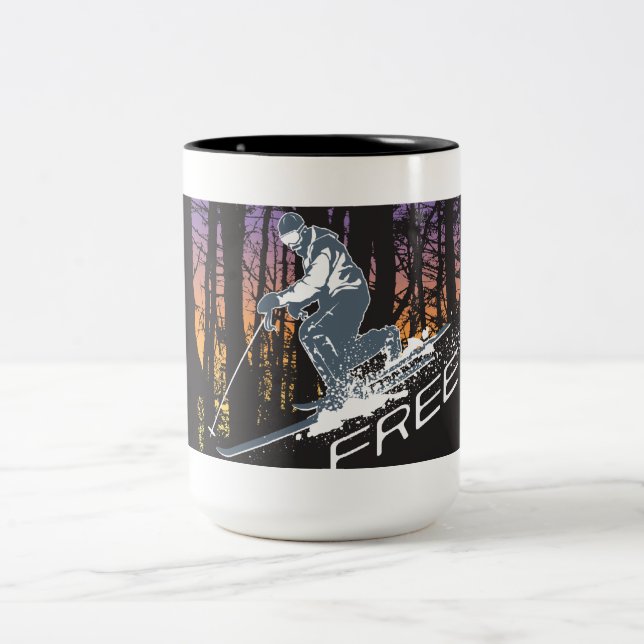 De Café Em Dois Tons Caneca livre do salto (Centro)