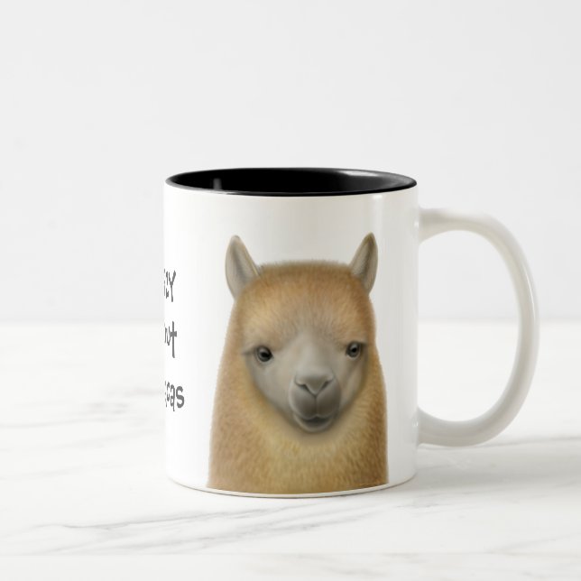 De Café Em Dois Tons Caneca louca da alpaca (Direita)