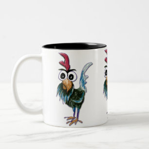De Café Em Dois Tons Caneca louca do galo