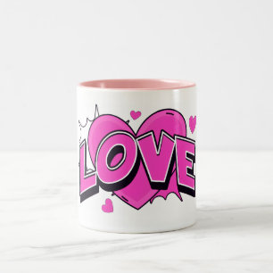 De Café Em Dois Tons Caneca LOVE Duas Cores