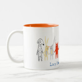 De Café Em Dois Tons Caneca Lucy the Wonder Weenie