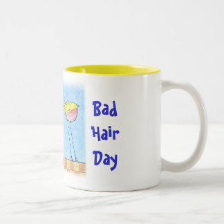 De Café Em Dois Tons Caneca má do dia do cabelo