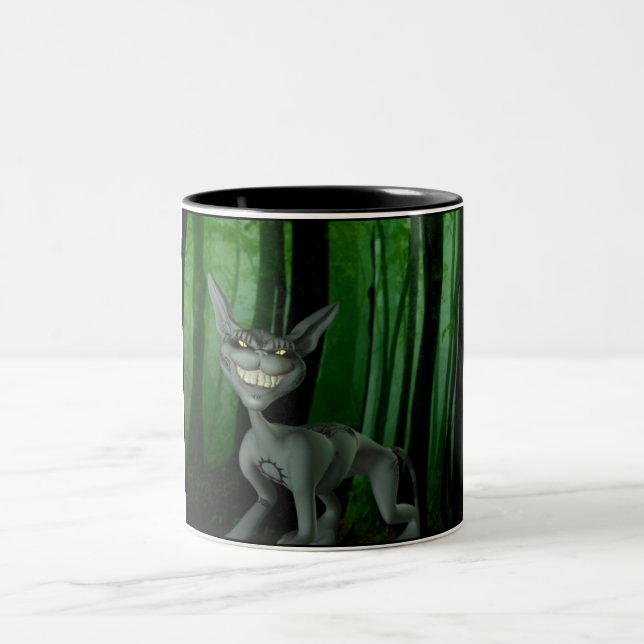De Café Em Dois Tons Caneca má do gatinho (Centro)