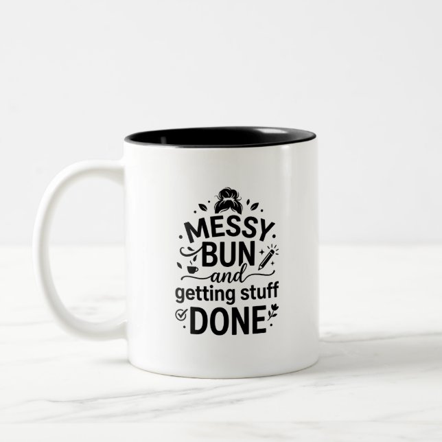De Café Em Dois Tons Caneca Mãe Divertida 2Tons Citação (Esquerda)