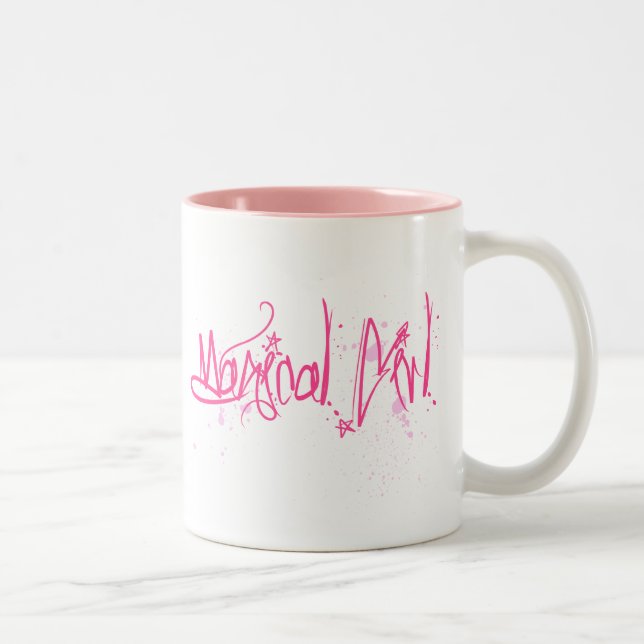 De Café Em Dois Tons Caneca mágica da menina (Direita)