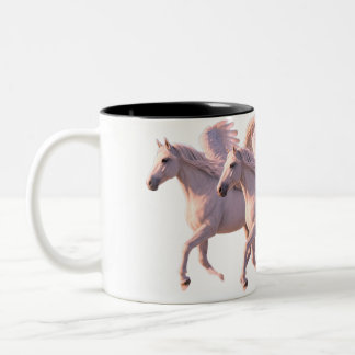 De Café Em Dois Tons Caneca Majestoso Pegasus nas Nuvens