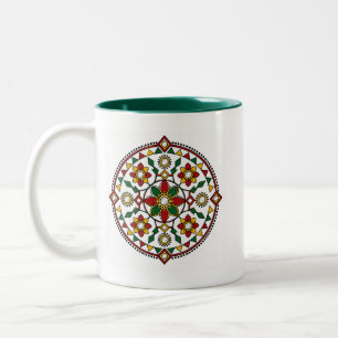 De Café Em Dois Tons Caneca Mandala Espelho