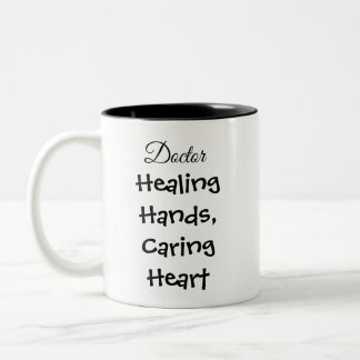 De Café Em Dois Tons Caneca Mãos que Curam, Coração que Cuida