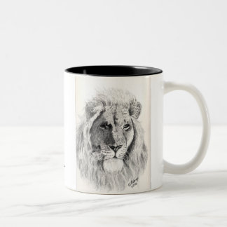De Café Em Dois Tons Caneca masculina do leão