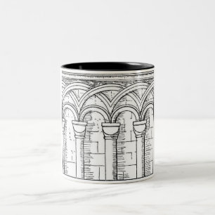 De Café Em Dois Tons Caneca medieval da arquitetura