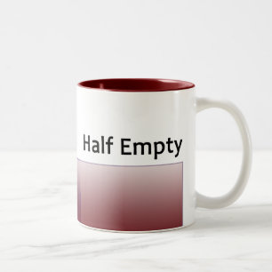 De Café Em Dois Tons Caneca meio vazia