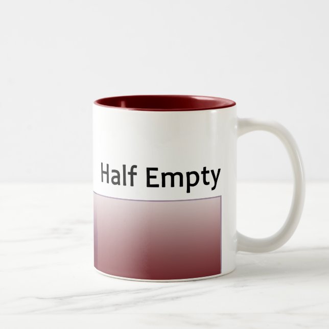 De Café Em Dois Tons Caneca meio vazia (Direita)
