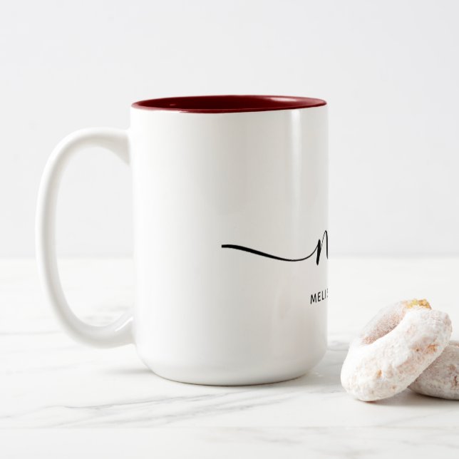 De Café Em Dois Tons Caneca Melissa Hamilton (Com Donut)