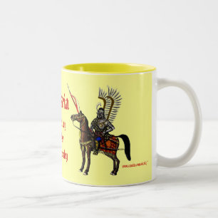 De Café Em Dois Tons Caneca militar legal do hussar polonês