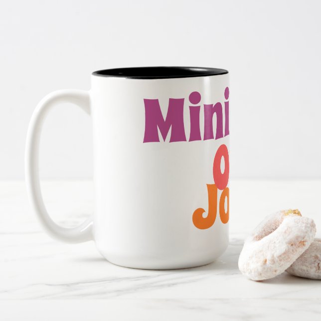 De Café Em Dois Tons Caneca Ministers of Joy (Com Donut)