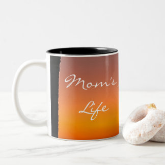 De Café Em Dois Tons Caneca Moderno Primeiro Dia das Mães - Pôr do Sol